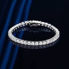 925 TENNIS 8CTW  MOISSANITE BRACELET Size 8INCH 3MM