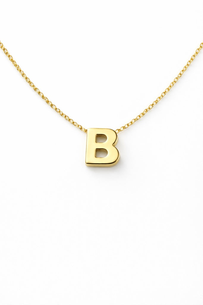10KT CHAIN WITH LETTER "B" PENDANT Size 18 Weigth 1.31