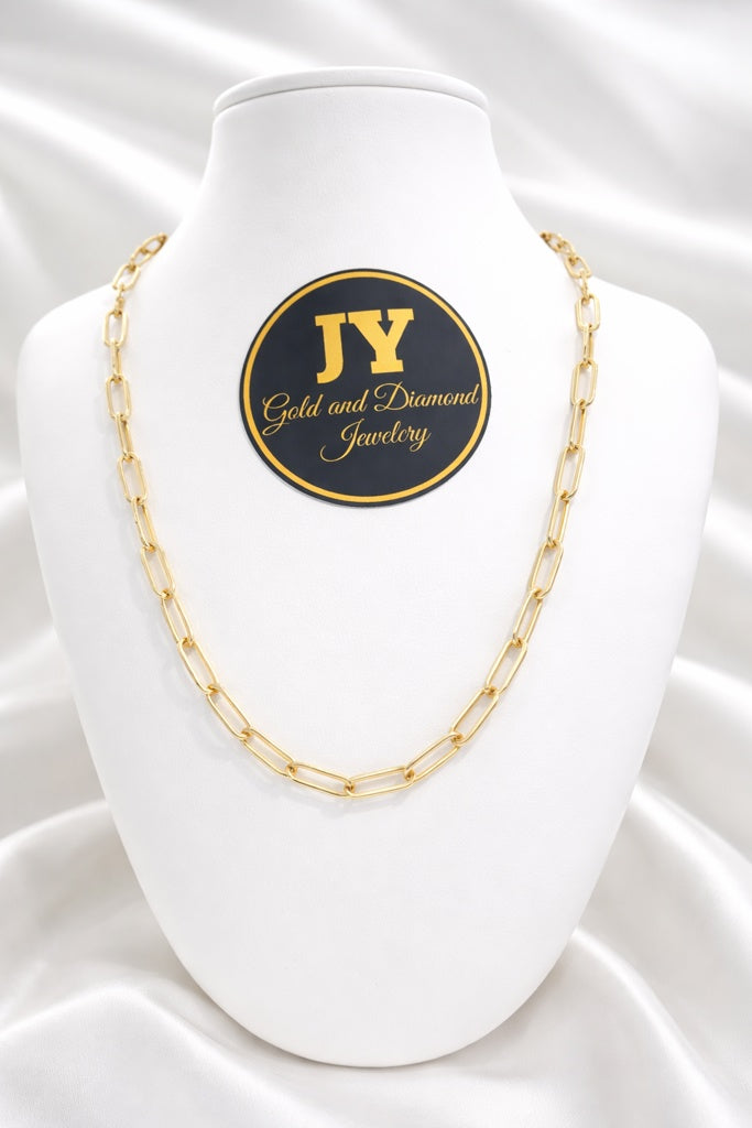 14KT PAPER CLIP CHAIN Size 20INCH 4MM Weigth 6.2GR