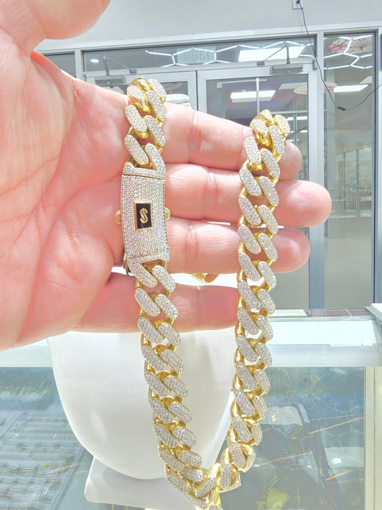 10KT KAROL G DESING MONACO STYLE CHAIN Size 20INCH Weight 75GR