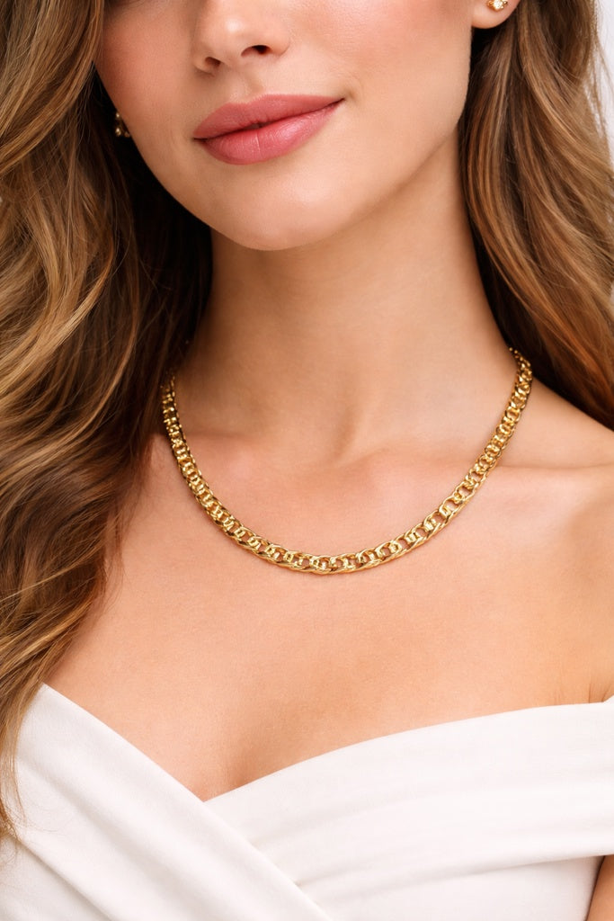 14KT CHINO LINK NECKLACE Size 18INCH 5MM Weigth 15.4GR