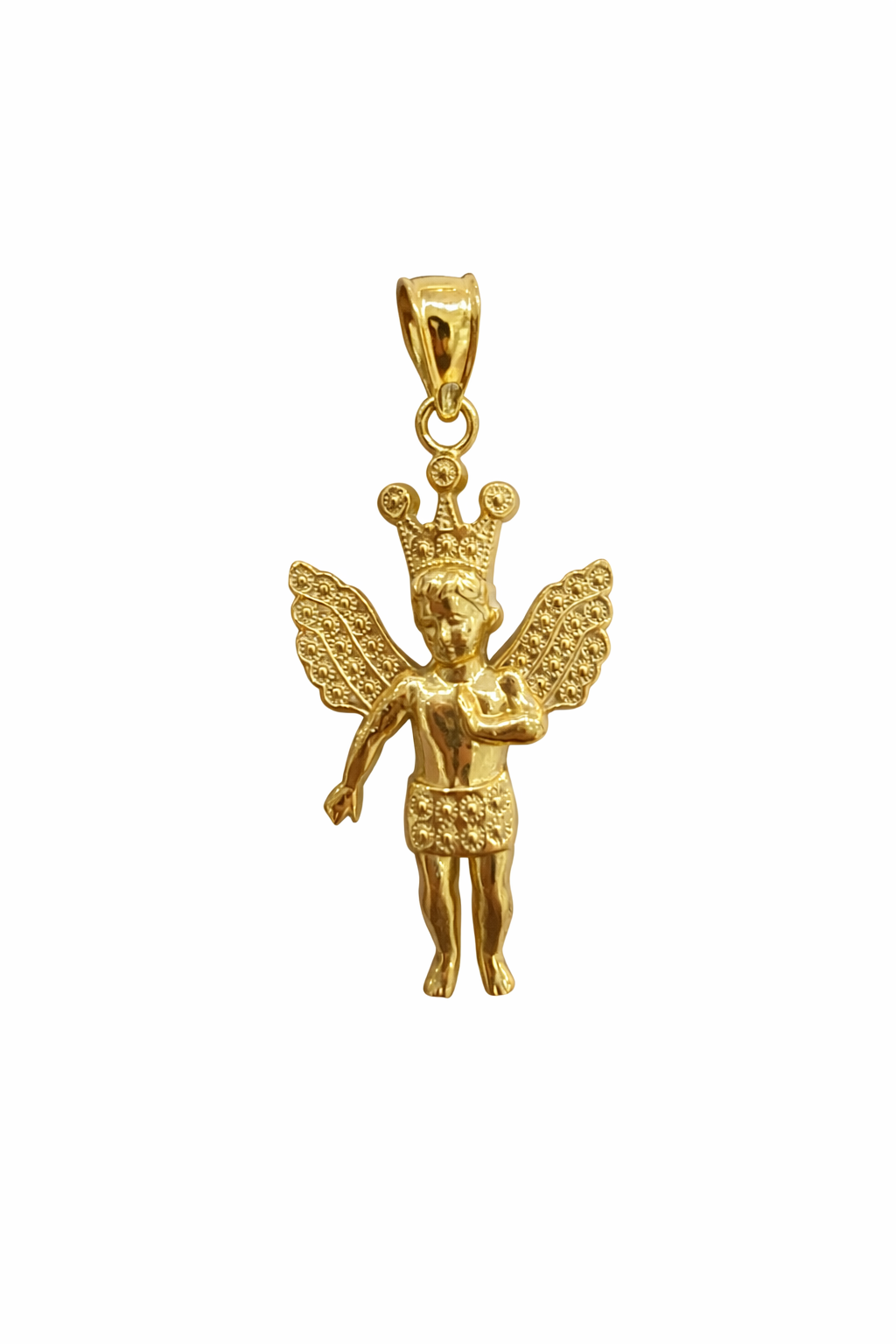 10KT I PENDANT OF A LITTLE ANGEL WITH A CROWN Weight 1.4GR