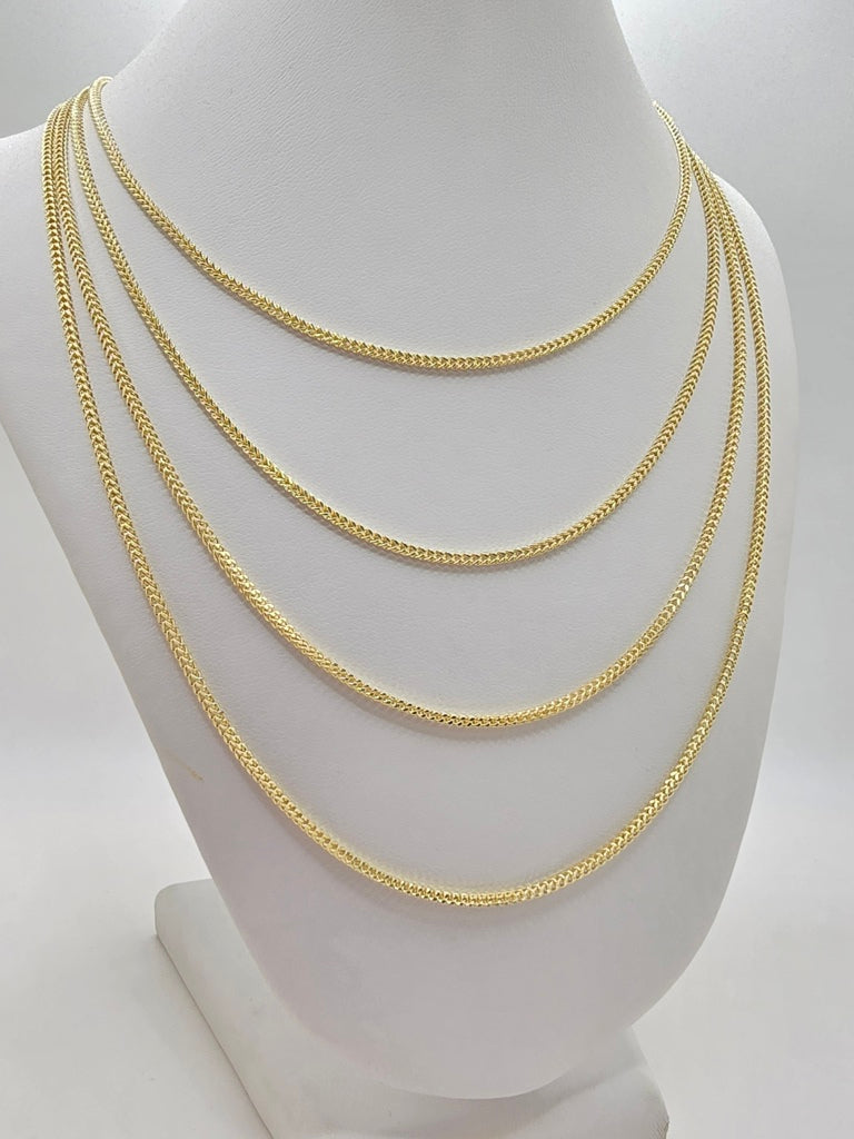 10KT HOLLOW FRANCO CHAIN Size 1.5MM 24INCH Weight 2.2GR