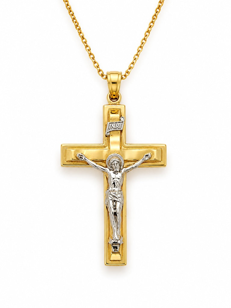 14KT MEDIUM CHRIST ON CROSS PENDANT  Weigth 1.3GR
