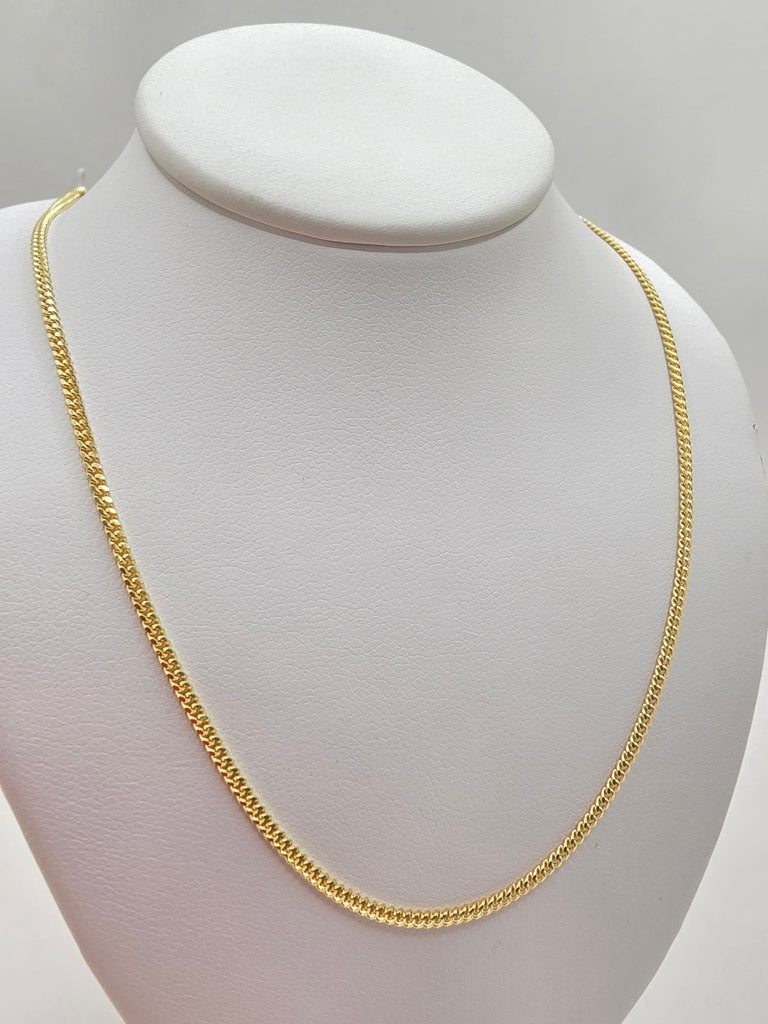 14KT SOLID MIAMI CUBAN CHAIN Size 22INCH 2MM Weight 7GR