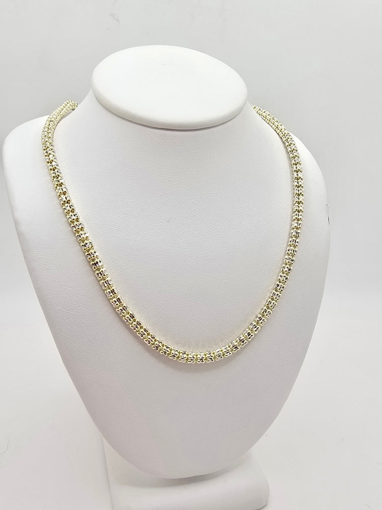 10KT ICE CHAIN Size 18INCH 4MM Weight 16.8GR