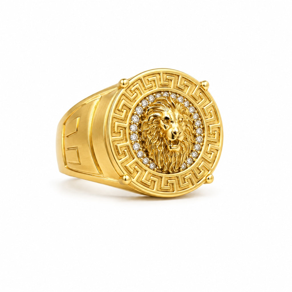 10KT GREEK LION RING Size 12.5