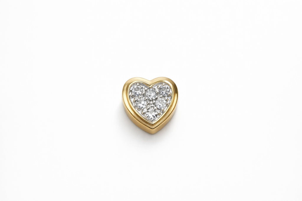 10KT  SMALL HEART DIAMOND PENDANT Weigth 1.1GR