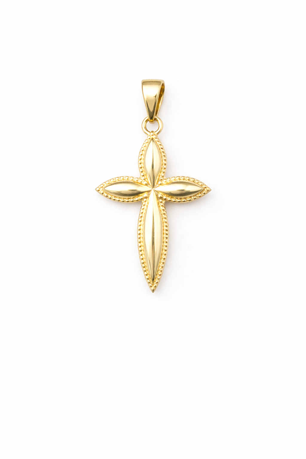 14KT DELICATE MANDALA CROSS PENDANT Weigth 0.7GR