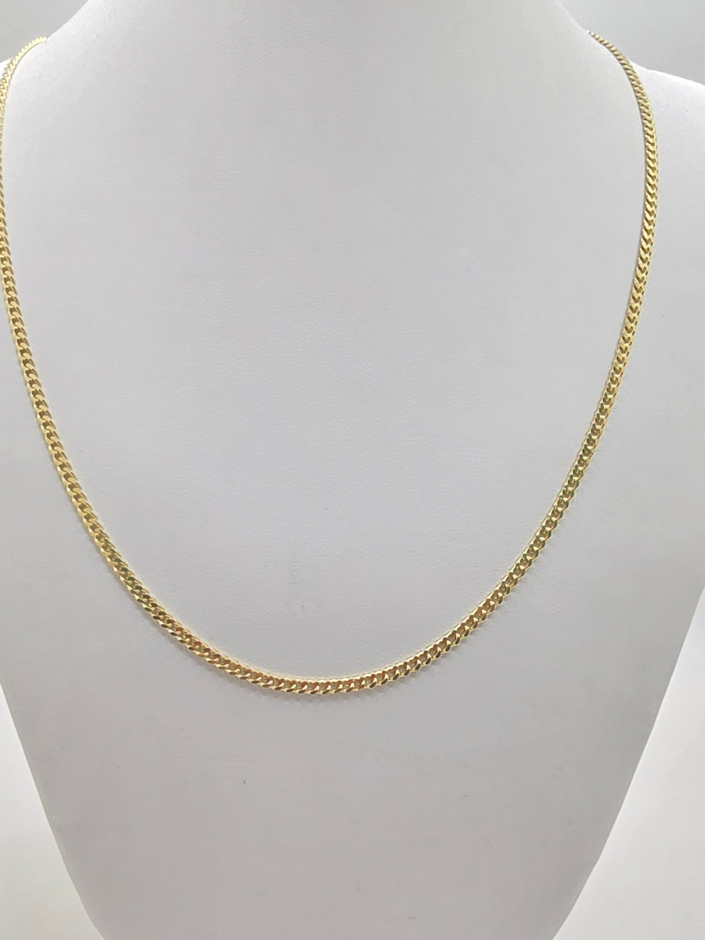 10KT SOLID MIAMI CUBAN CHAIN Size 18INCH 2.5MM Weight 7.9GR