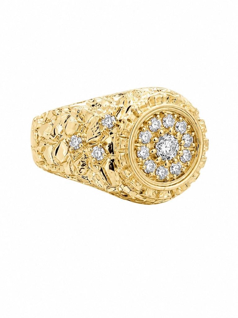 10K NUGGET RING Size 11.5