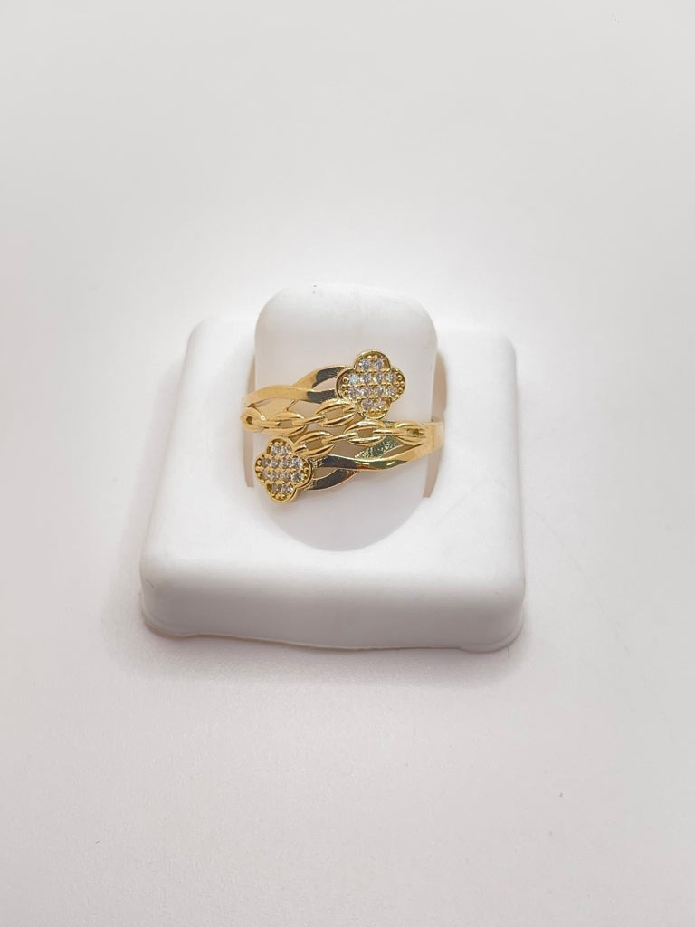 10KT FLOWER RING Size 8.5 Weigth 1.9GR