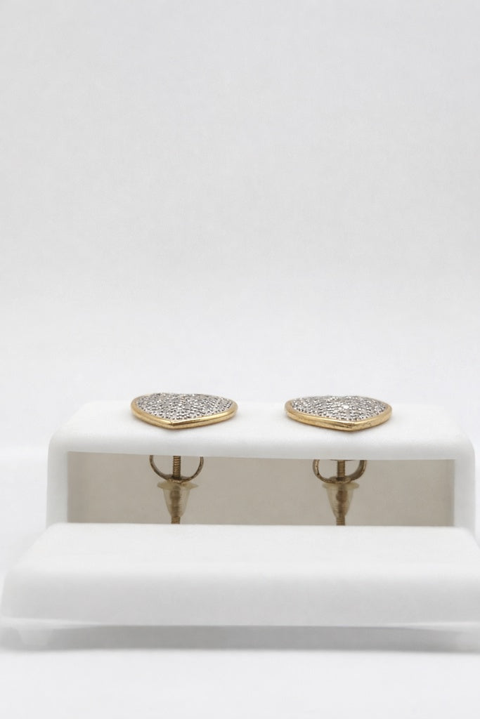 10KT HEART DIAMOND EARRINGS Size 0.30CTW