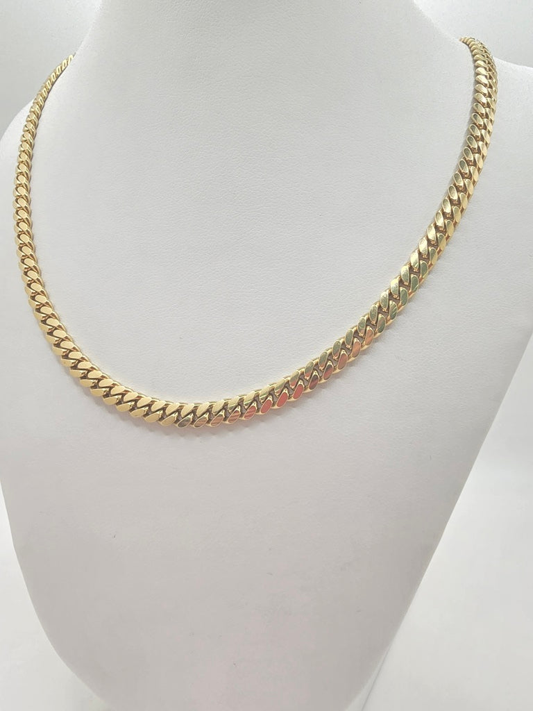 10KT SOLID MIAMI CUBAN CHAIN Size 22INCH 6MM Weight 52.4GR