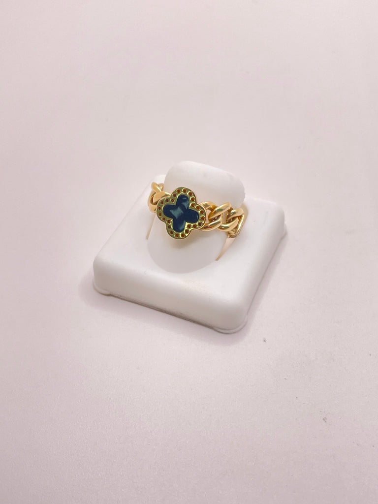 10KT FLOWER RING Size 8.5 Weigth 3.2GR