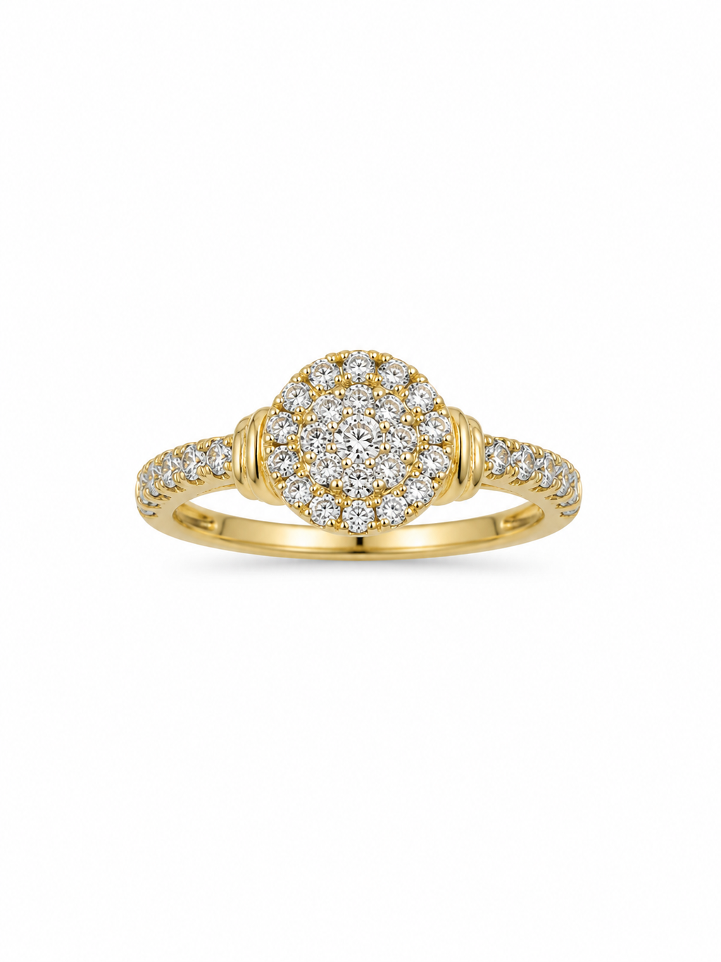 10KT CZ ROUND PROMISE WOMAN'S RING Size 7 Weight 3.6GR