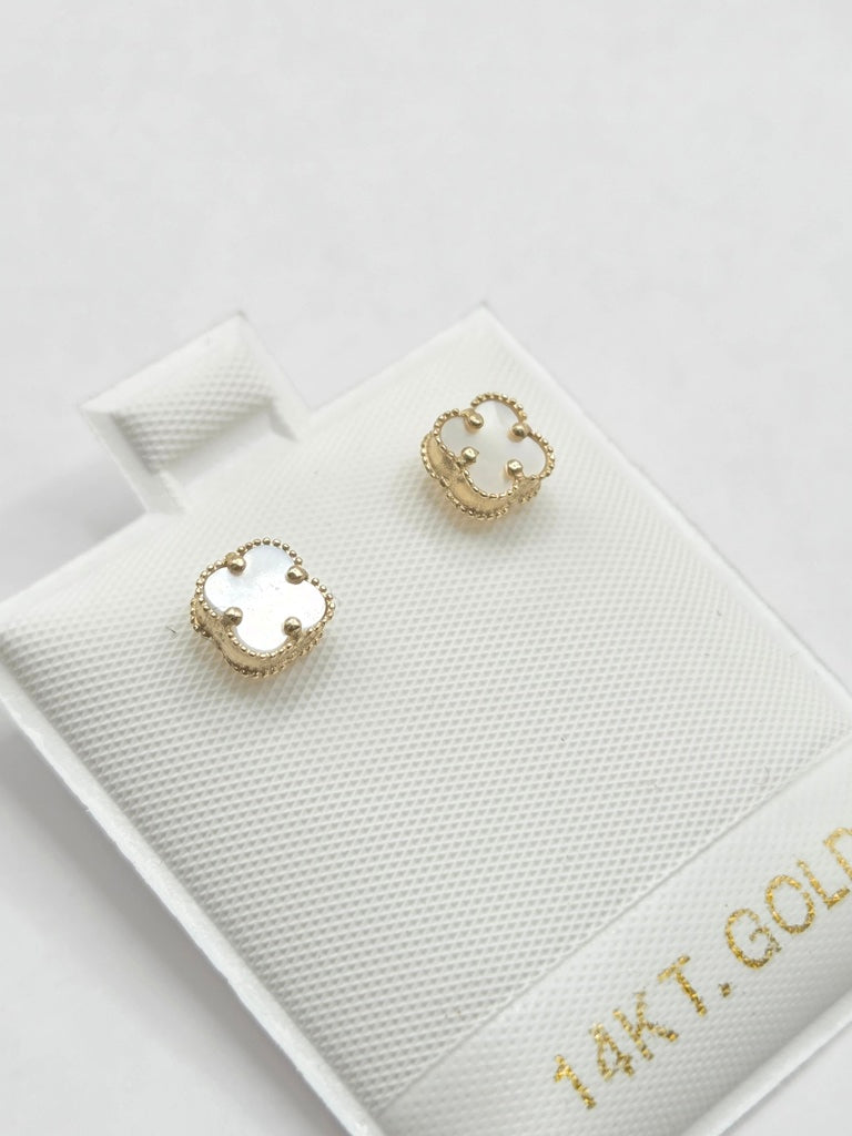 14KT FLOWER EARRINGS Size EXTRASMALL Weigth 1GR