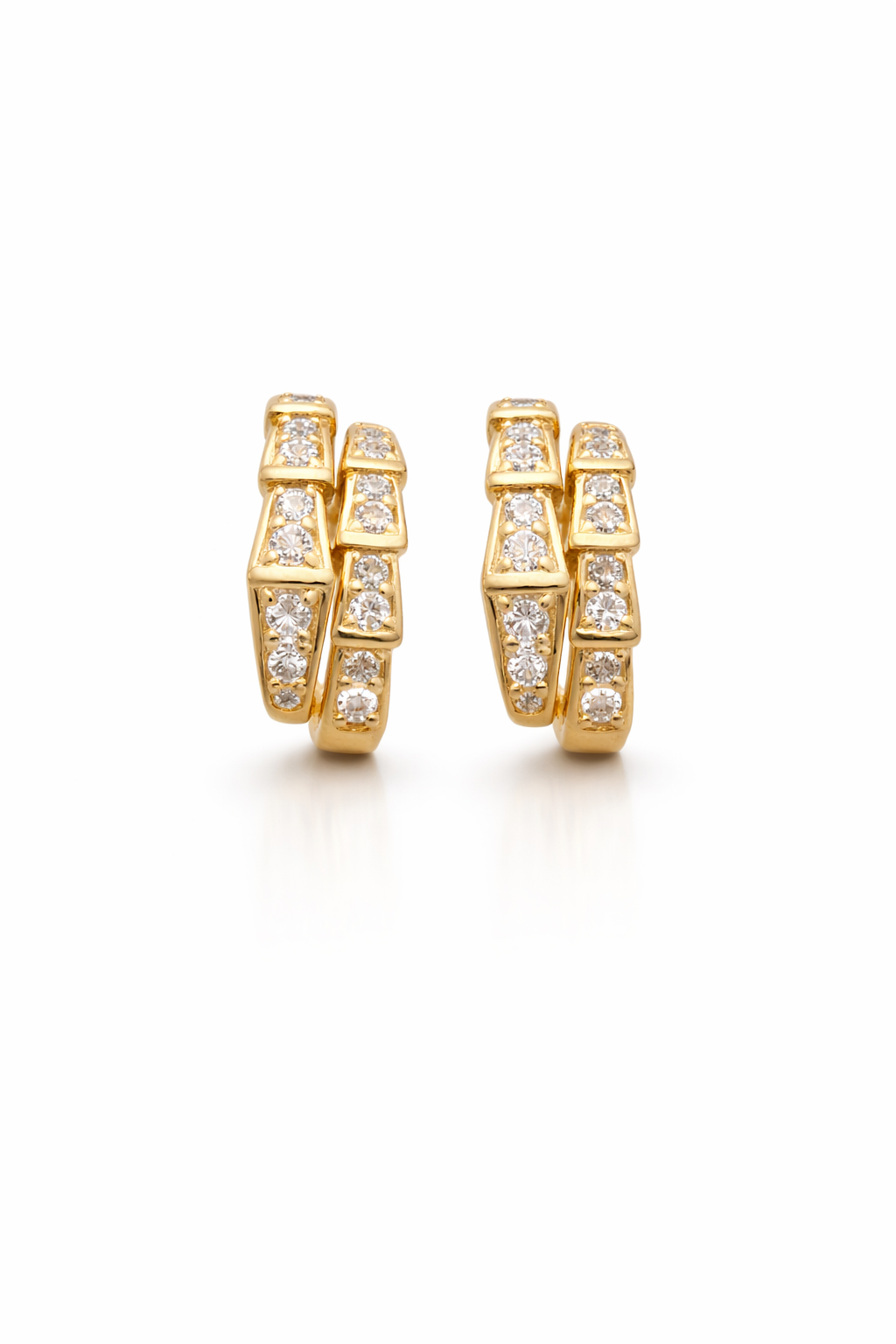 10KT SERPENTI EARRINGS Size  Weigth 3GR