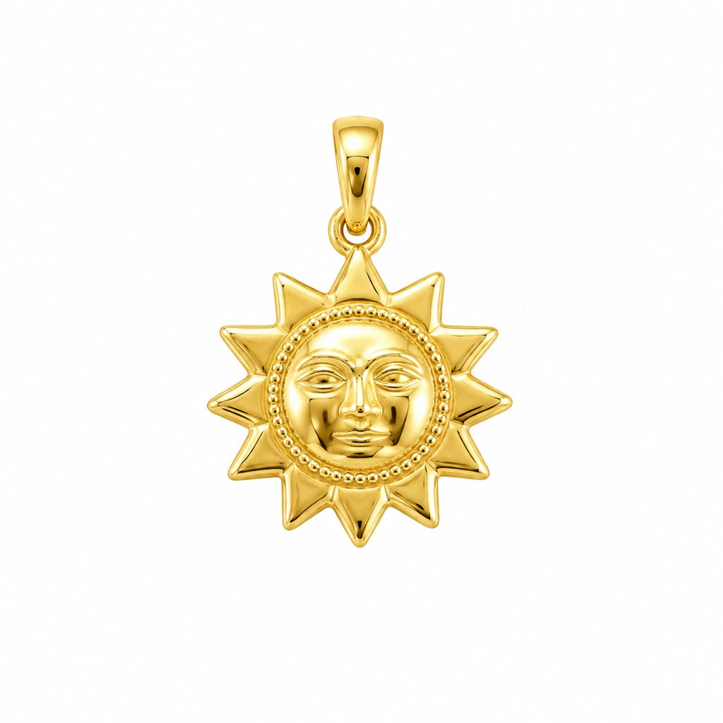 10KT SUN PENDANT Size  Weigth 1.1GR