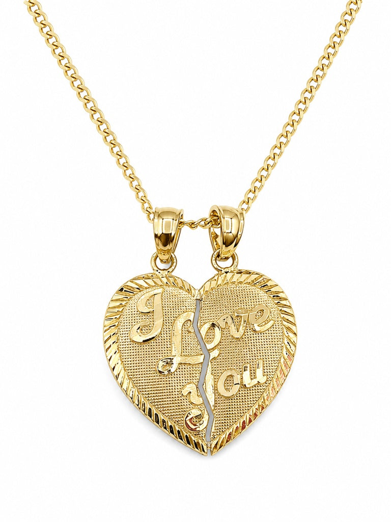 10KT HEARTS PENDANT Size