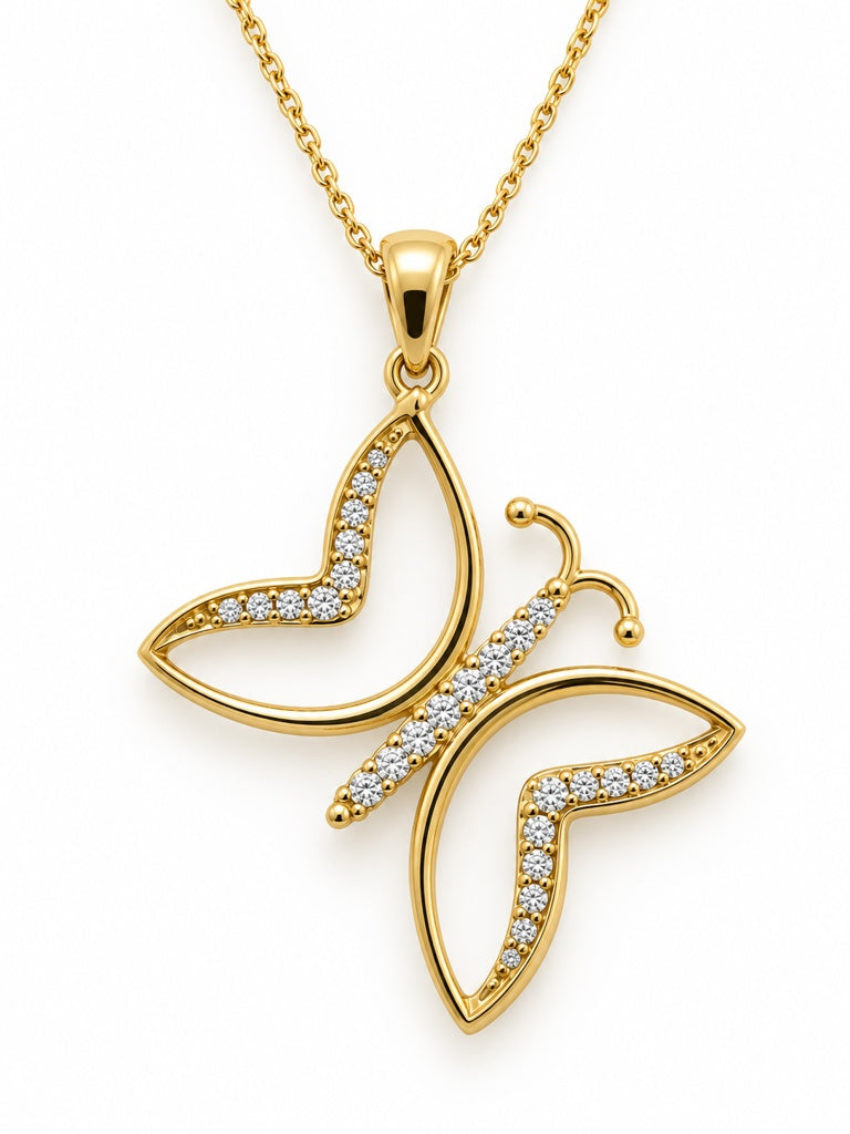 10KT BUTTERFLY PENDANT Size  Weigth 1.6GR