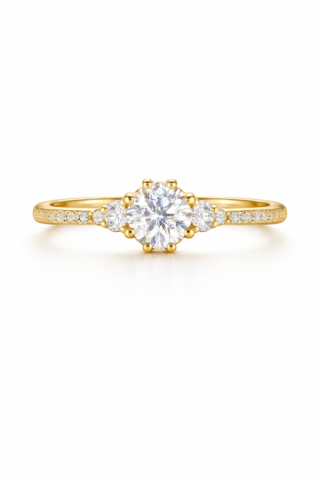 10KT CZ DETAILS PROMISE RING Size 7 Weigth 2.5GR