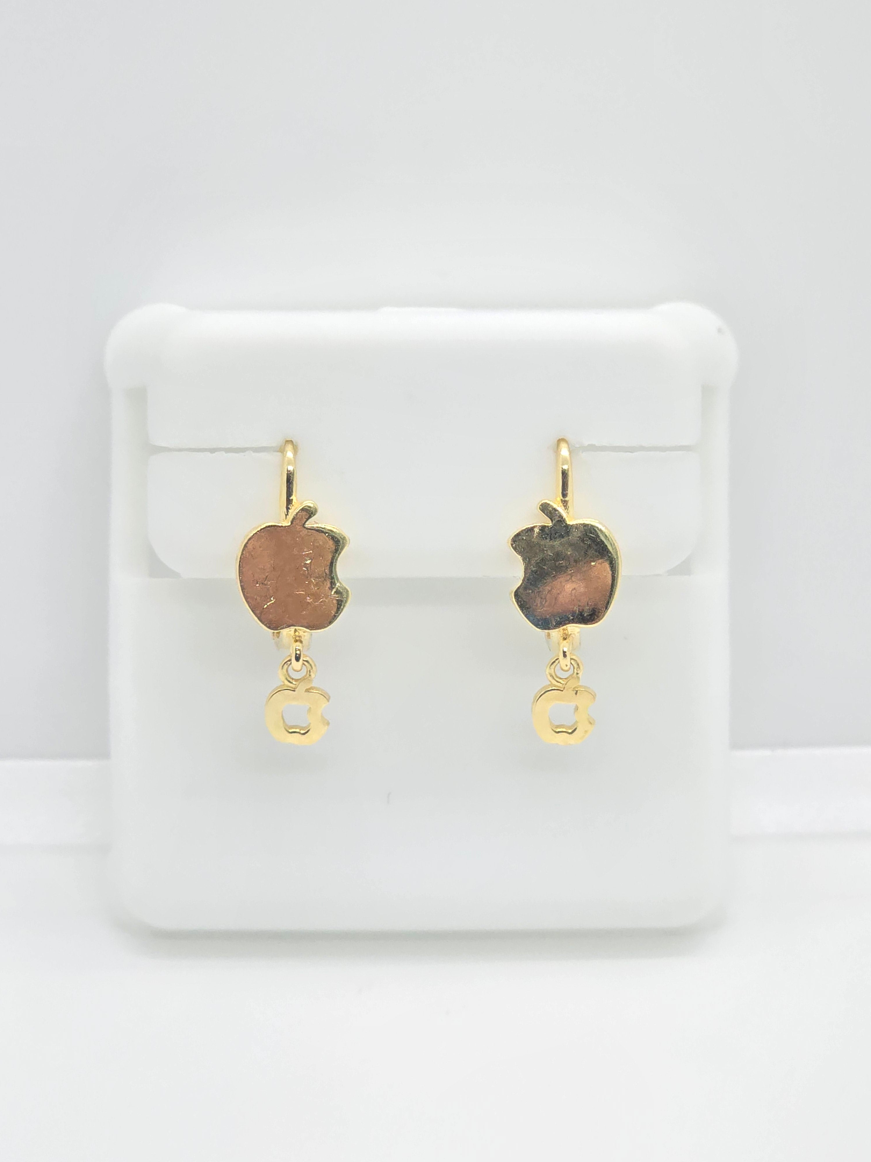 10K APPLE EARRINGS