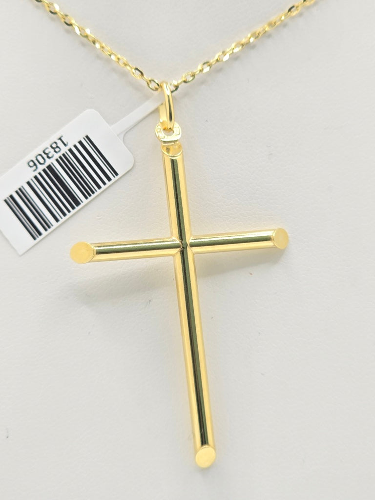 10KT LARGE PLAIN CROSS PENDANT Weight 2.1GR