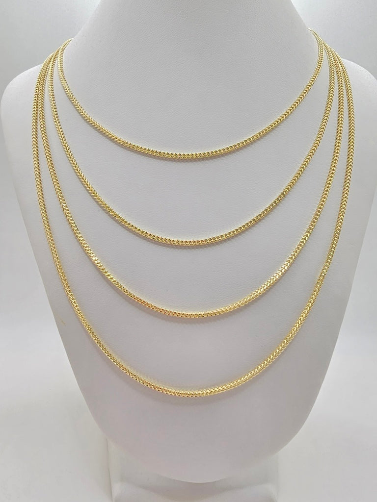 10KT HOLLOW FRANCO CHAIN Size 18INCH 1.5MM Weight 1.8GR