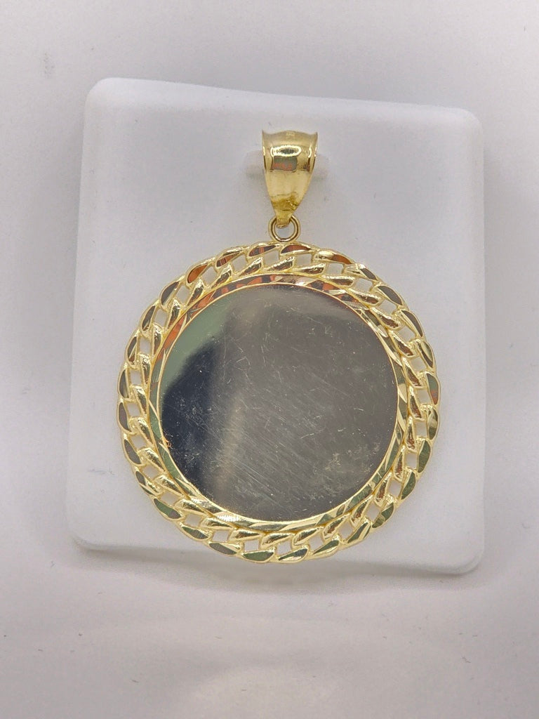 10KT MEMORIAL PENDANT MIAMI CUBAN EDGE