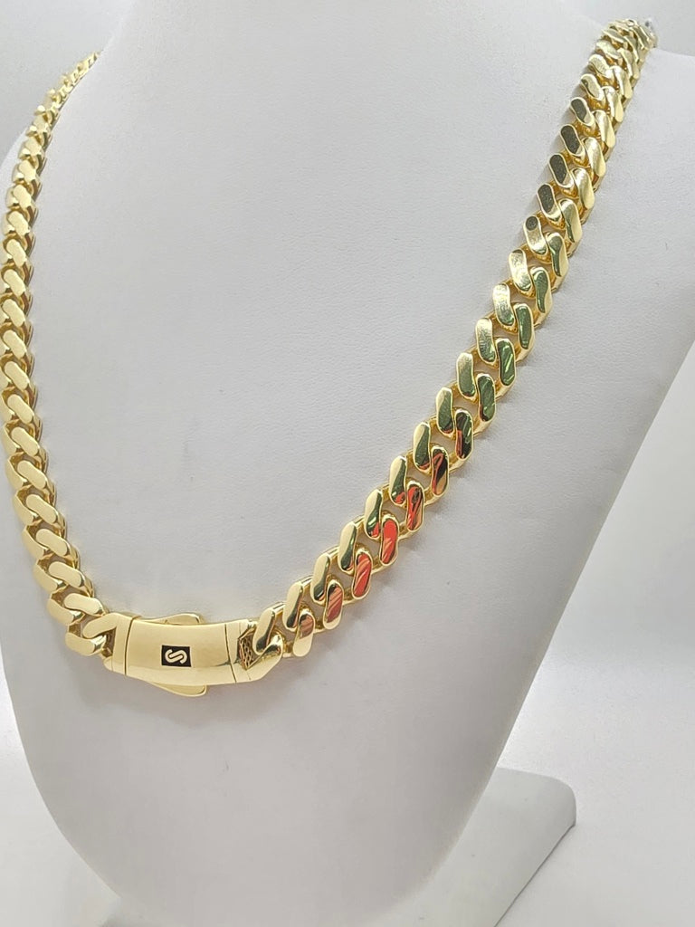 10KT CERTIFIED PLAIN MONACO CHAIN Size 20INCH 9.5MM Weight 23.8GR