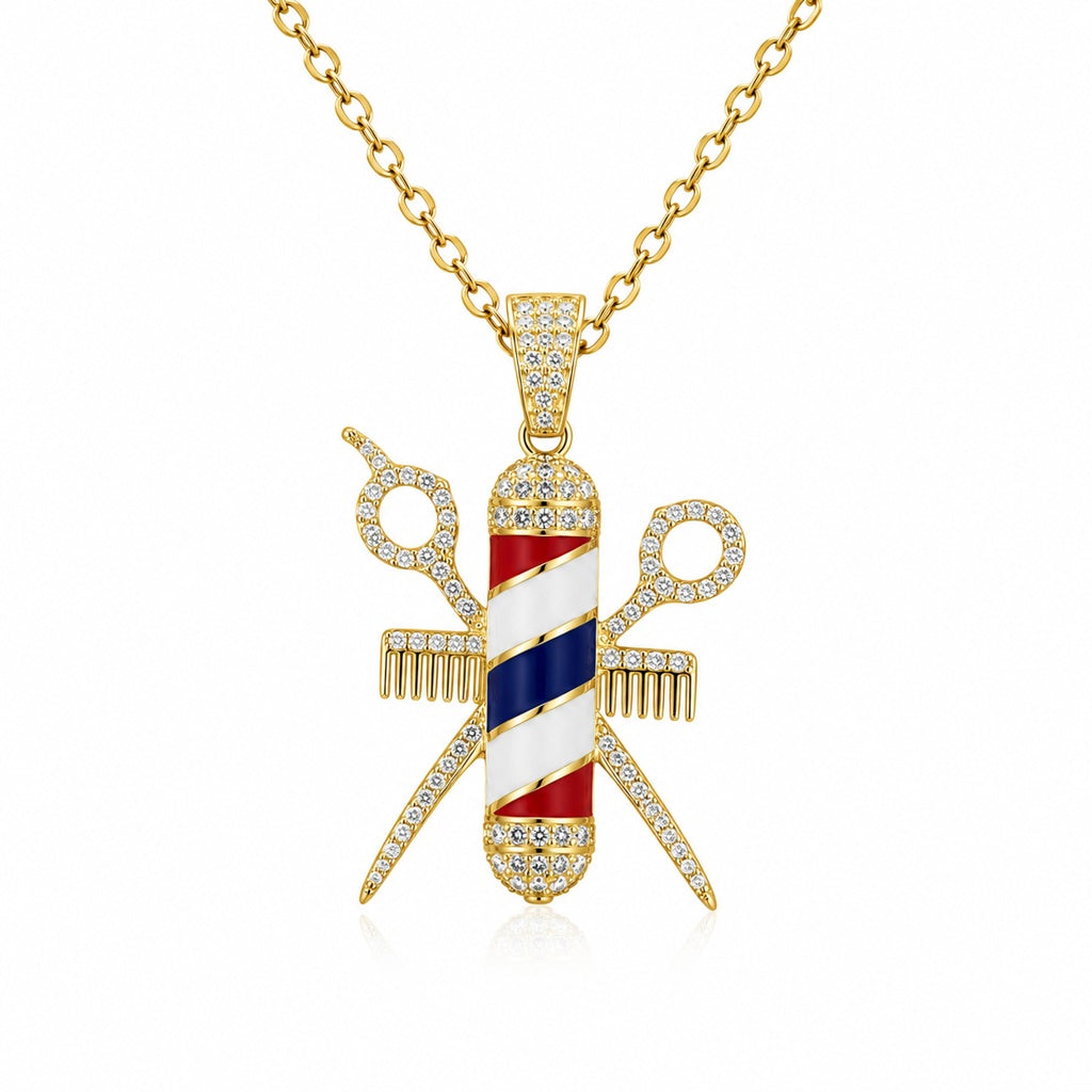 10KT BARBER PENDANT Size  Weigth 3.8GR
