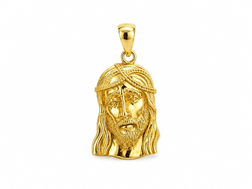 10KT JESUS FACE PENDANT Size