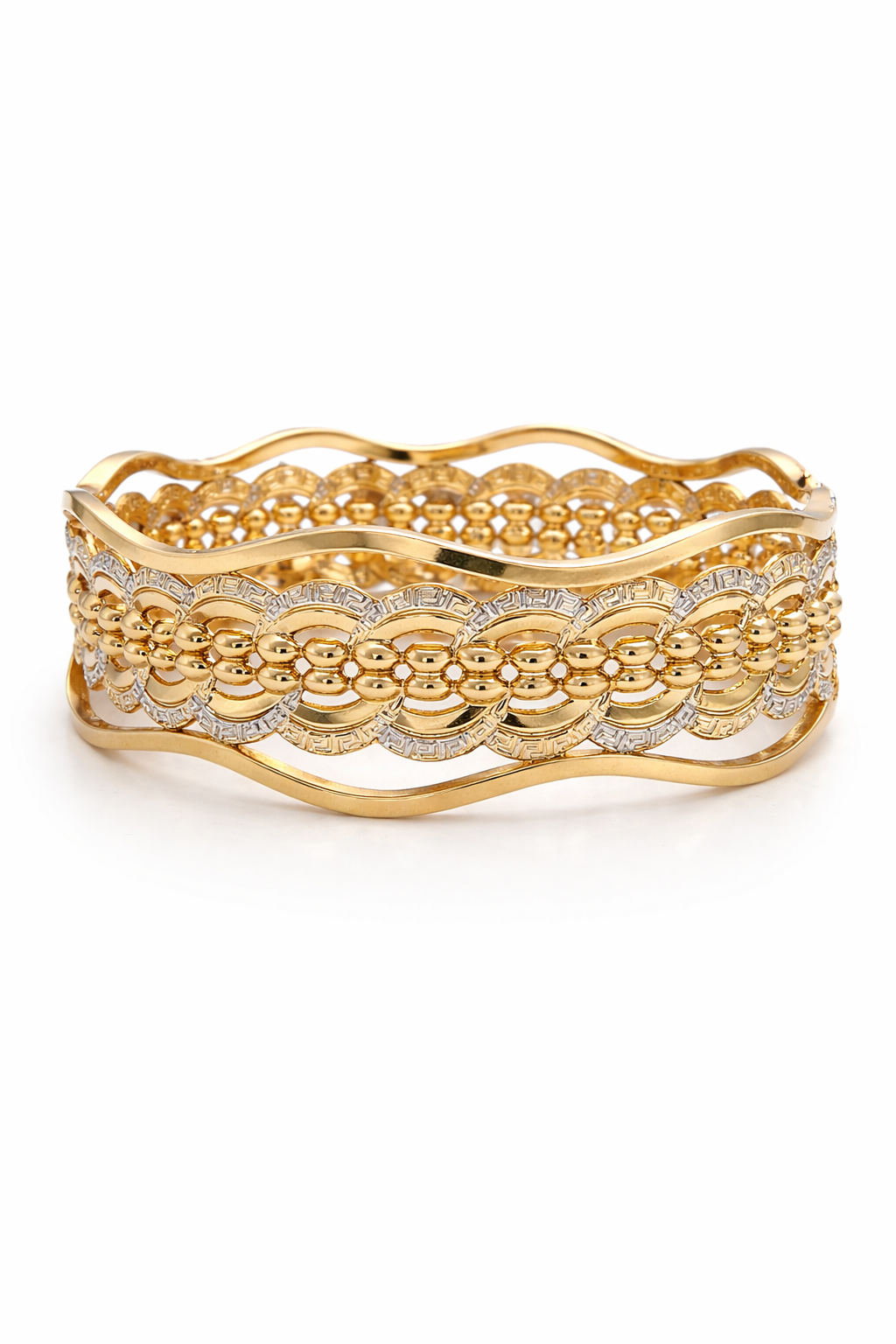 14KT WAVE BANGLE  Weight 15.5GR