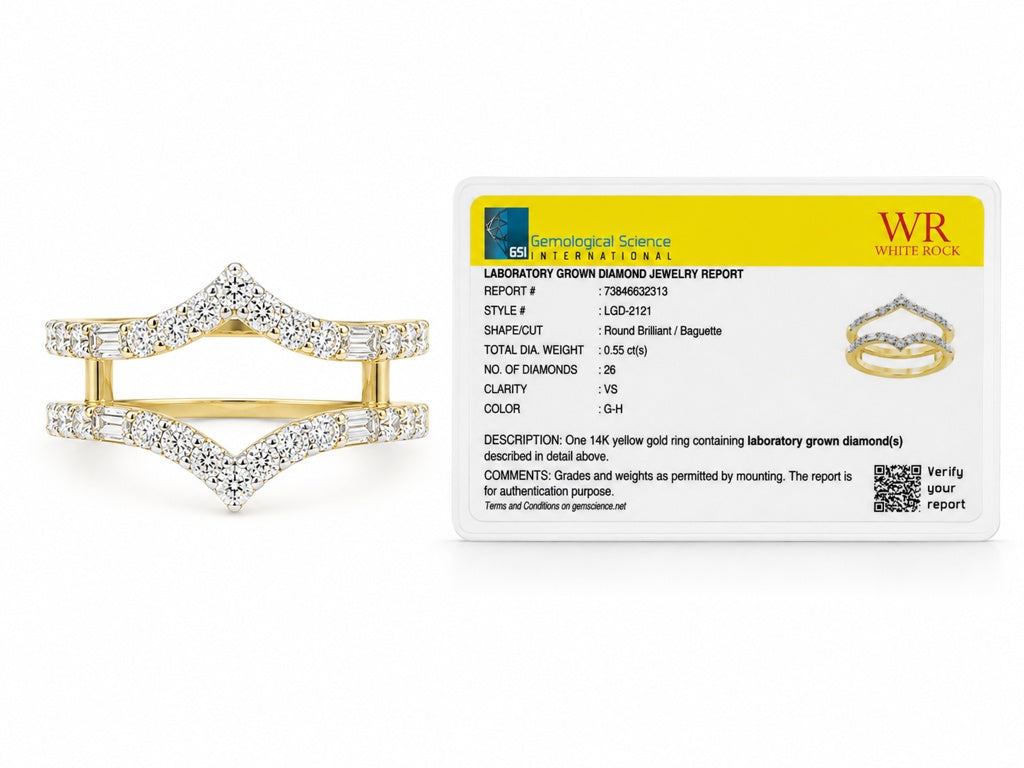 14KT LGD ENGAGEMENT RING+DIAMOND Size SIZE 7