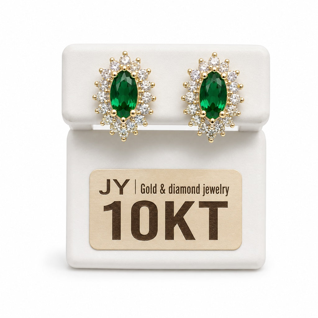 10KT STONE EARRINGS Size