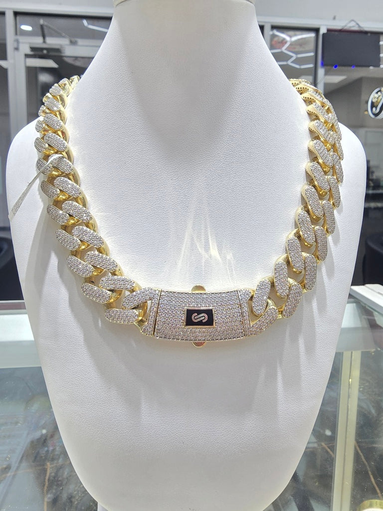 10KT KAROL G DESING MONACO STYLE CHAIN Size 20INCH Weight 75GR