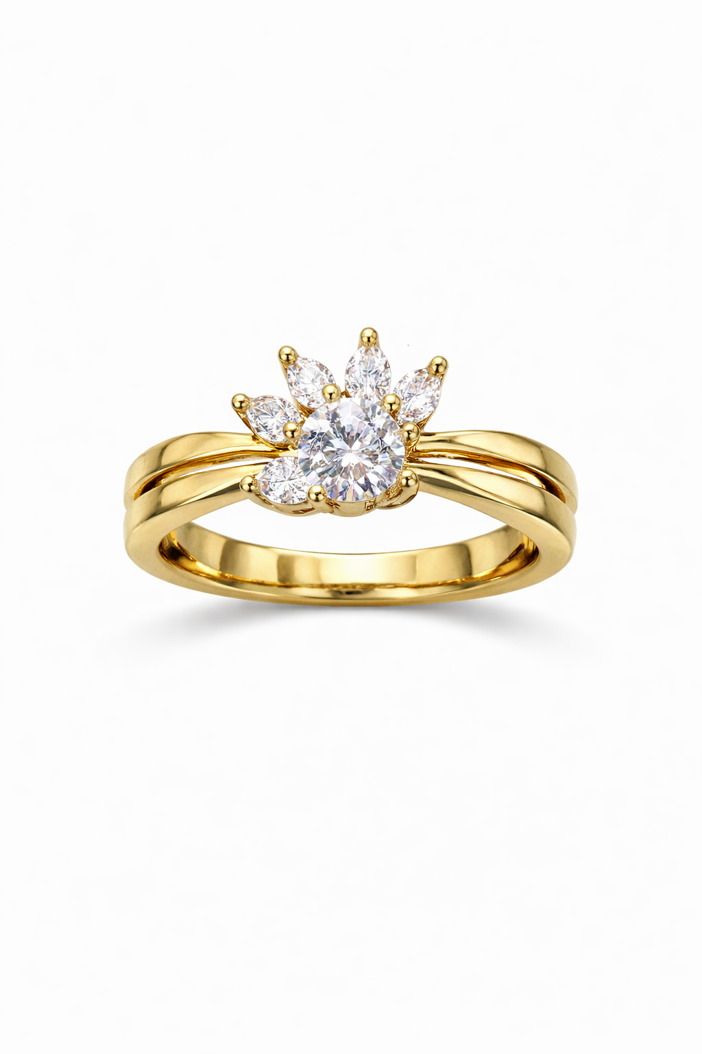 10KT SOLITARE WOMAN RING Size SIZE 8 Weigth 4.2GR