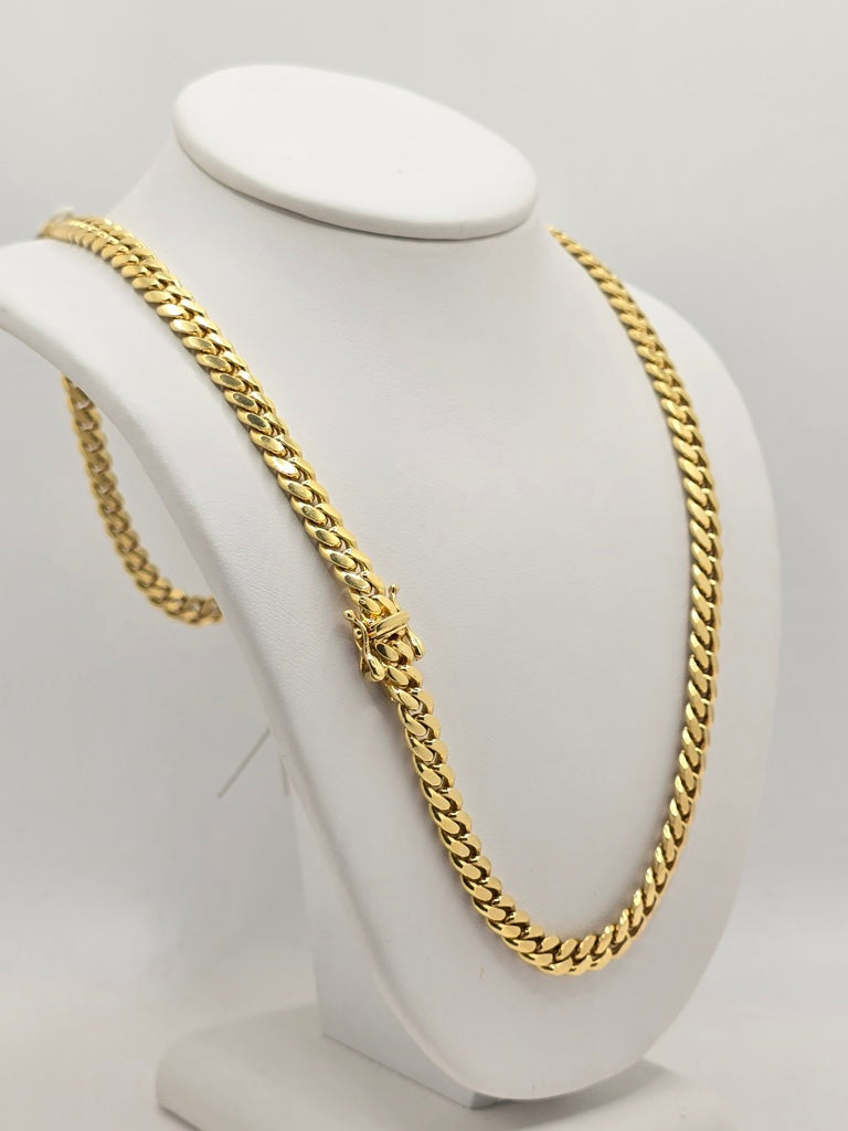 10KT SOLID MIAMI CUBAN CHAIN Size 5MM 20INCH Weight 35.6GR