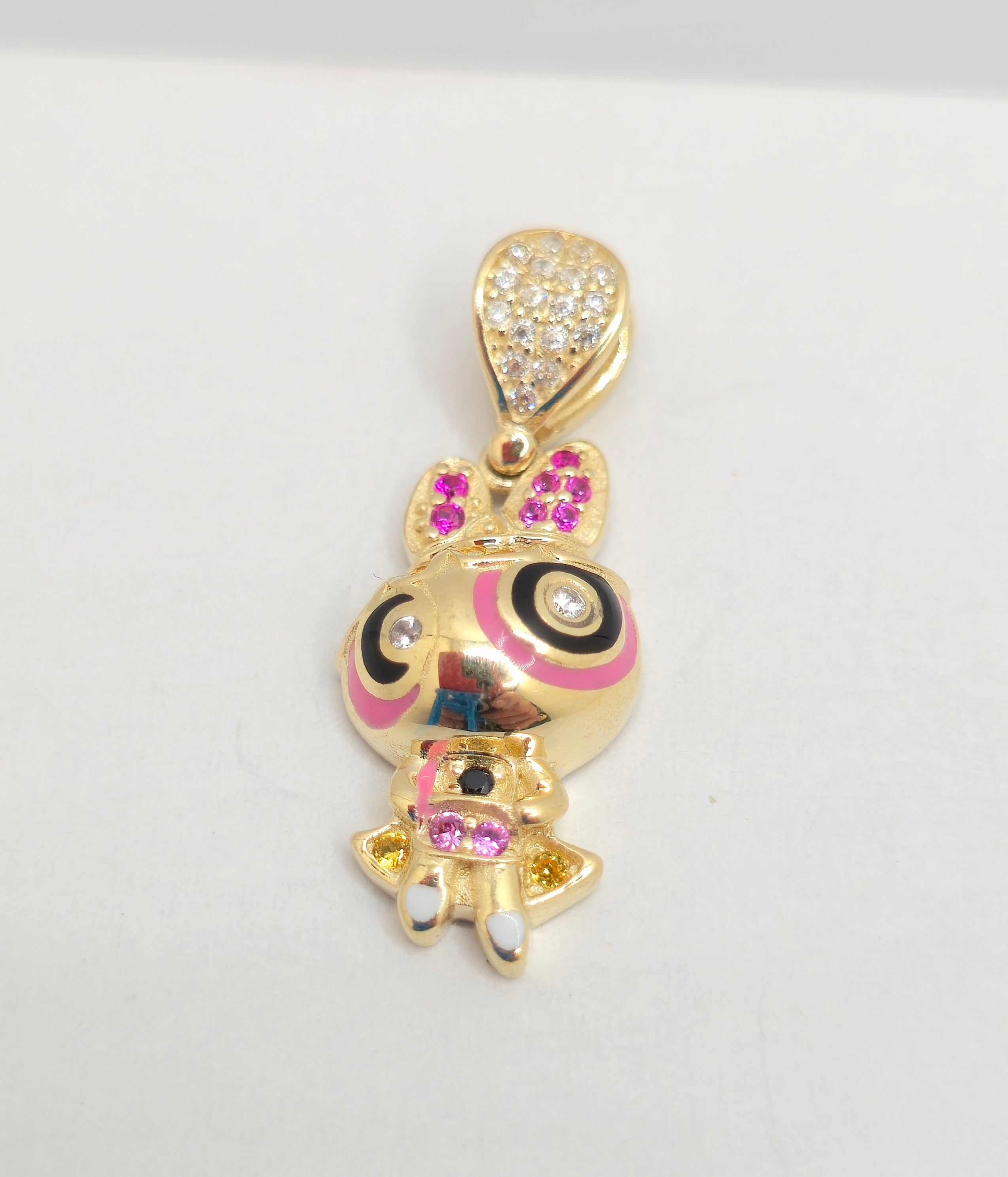 14KT BOMBOM BEAUTIFUL POWERPUFF GIRLS BLOSSOM PENDANT