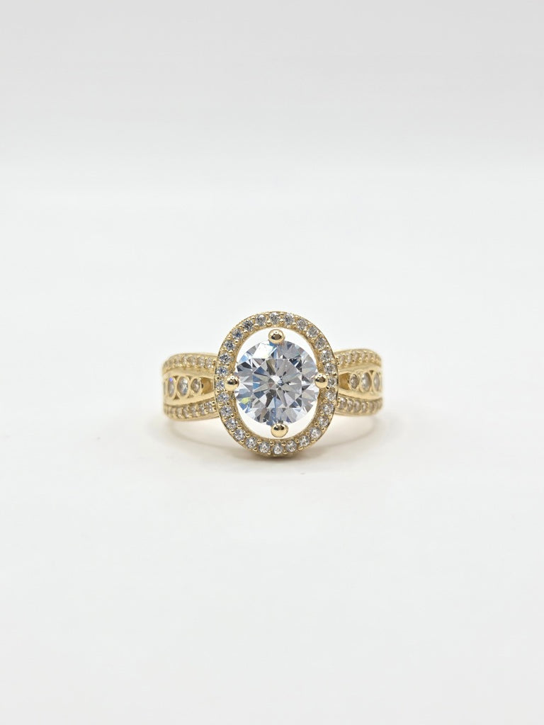 14KT ELEGANT OVAL DESIGN PROMISE RING Size 7 Weigth 4GR