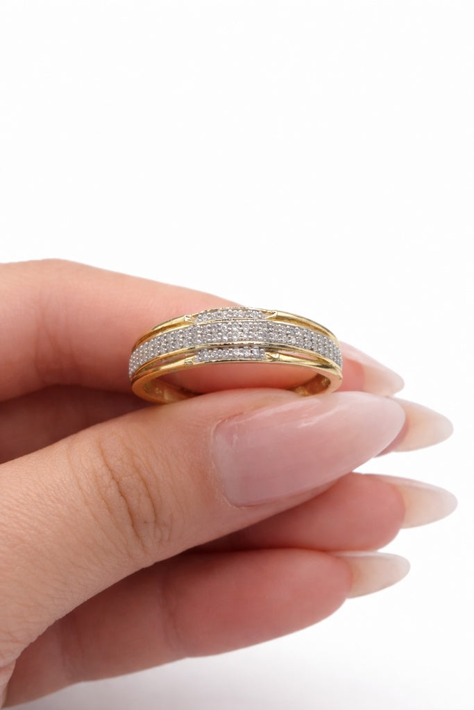 10KT DIAMOND BAND RING Size 10/0.06CT