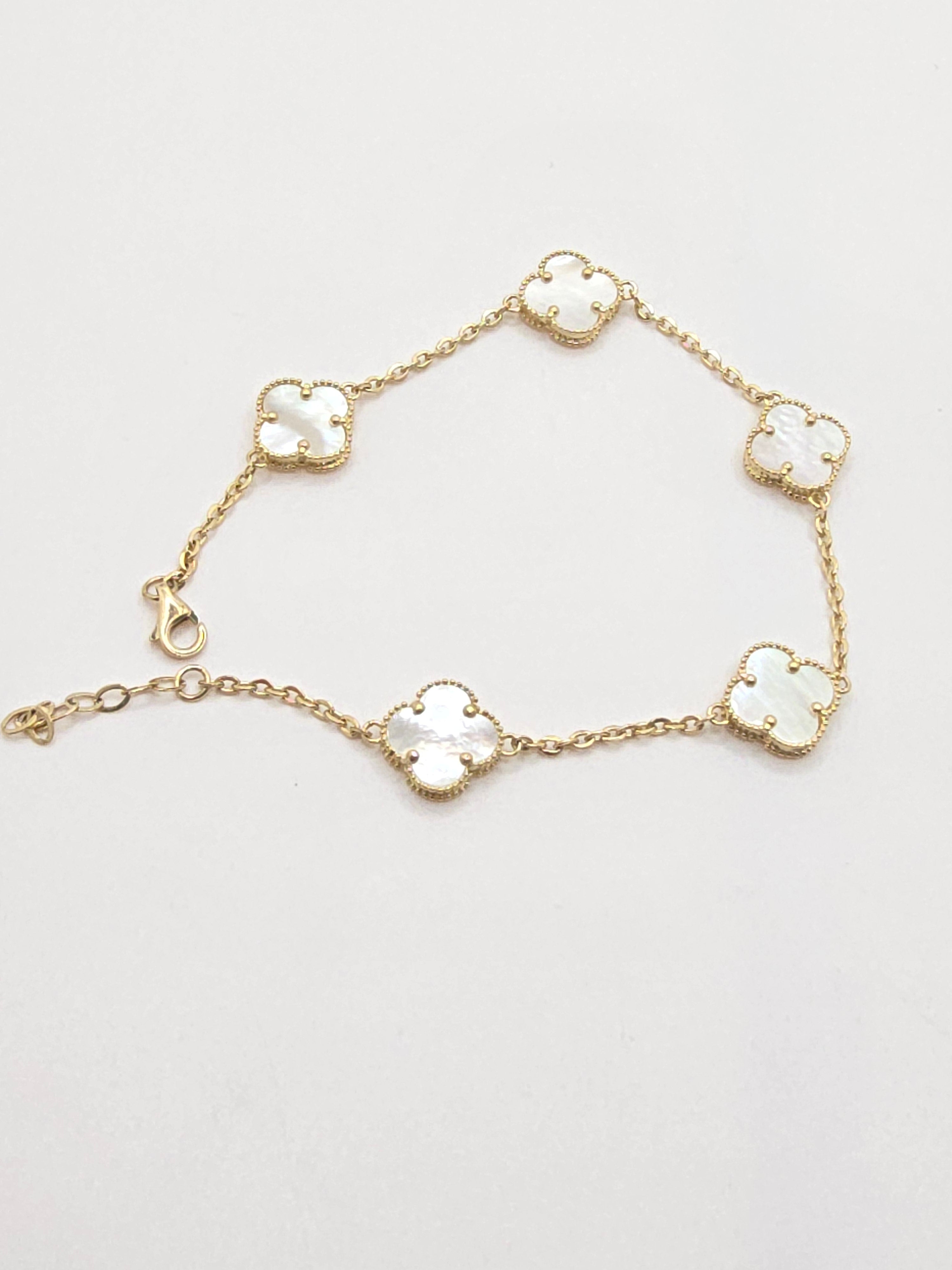14KT FLOWER BRACELET Size 7.5INCH Weigth 6.7GR