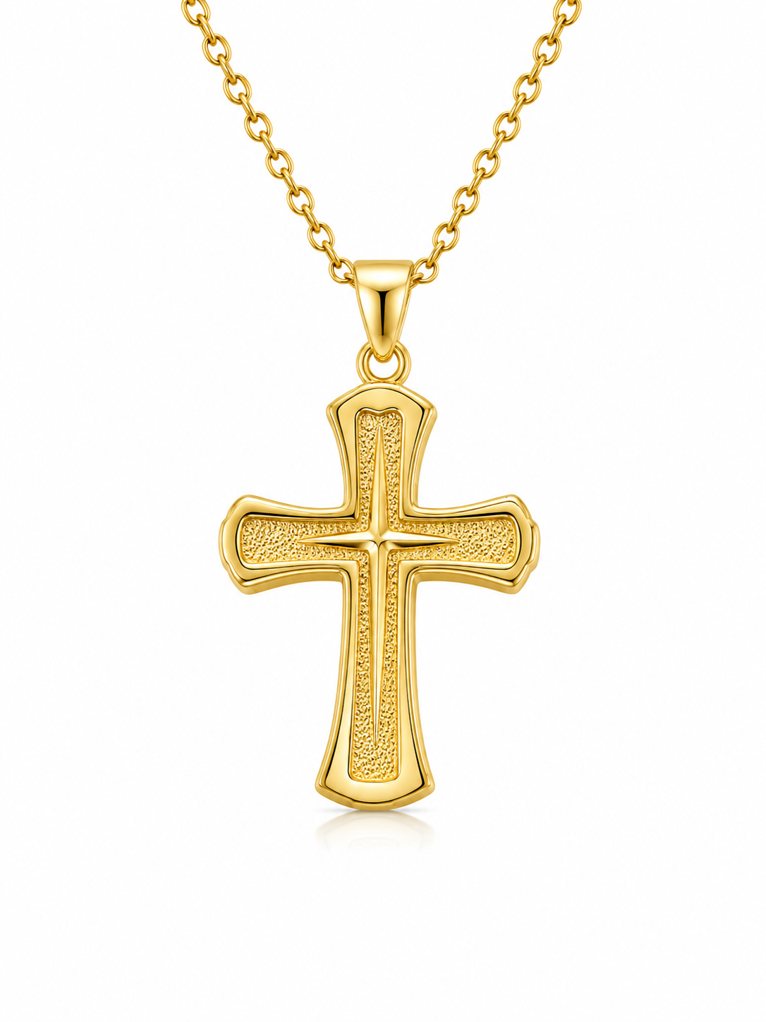 14KT MODERN SMALL CROSS PENDANT Size SMALL Weigth 2GR
