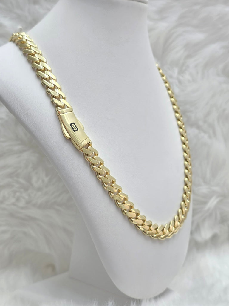 10KT PLAIN MONACO CERTIFIED CHAIN Size 9.5MM 22INCH Weigth 26GR