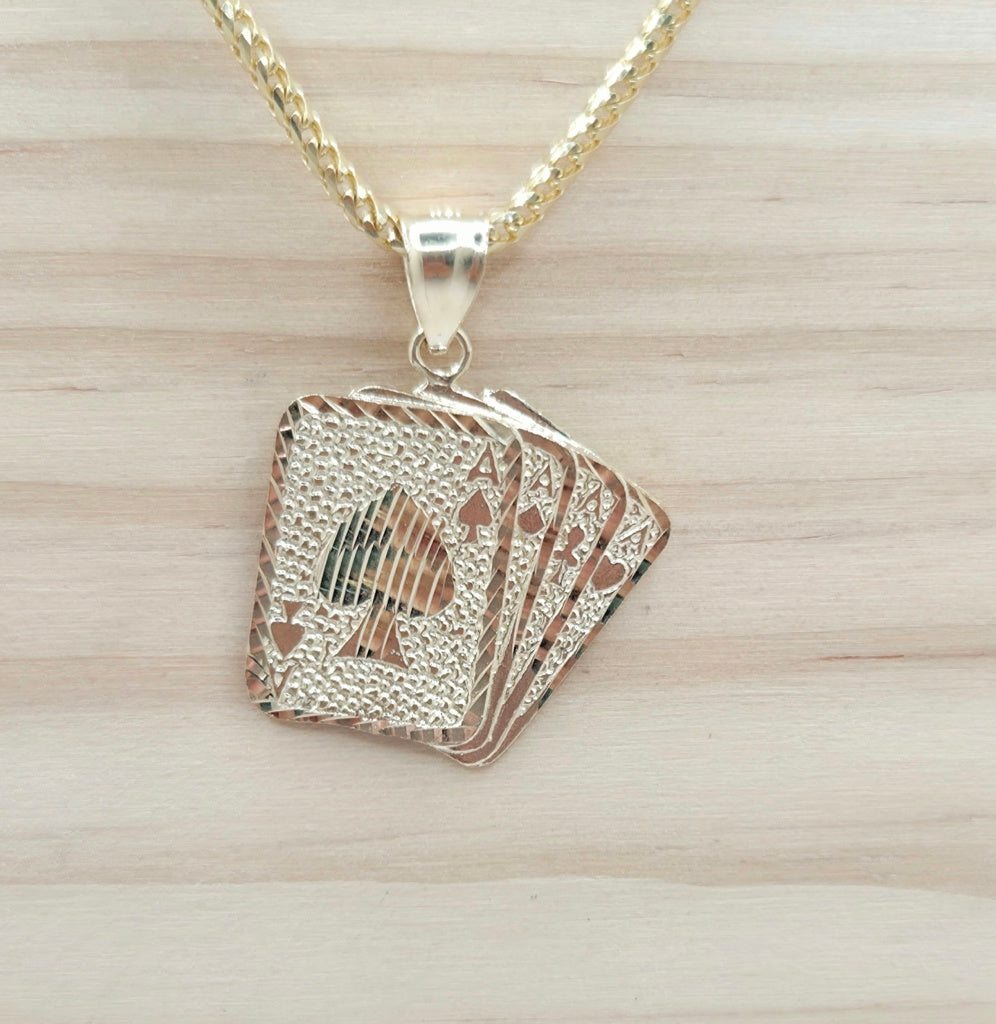 10KT GOLDEN POKER PENDANT Weight 4.5GR