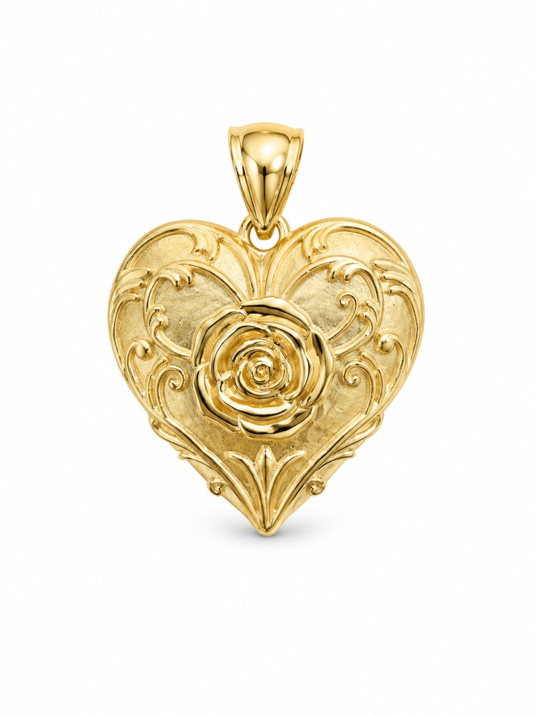 10KT HEART PENDANT Size