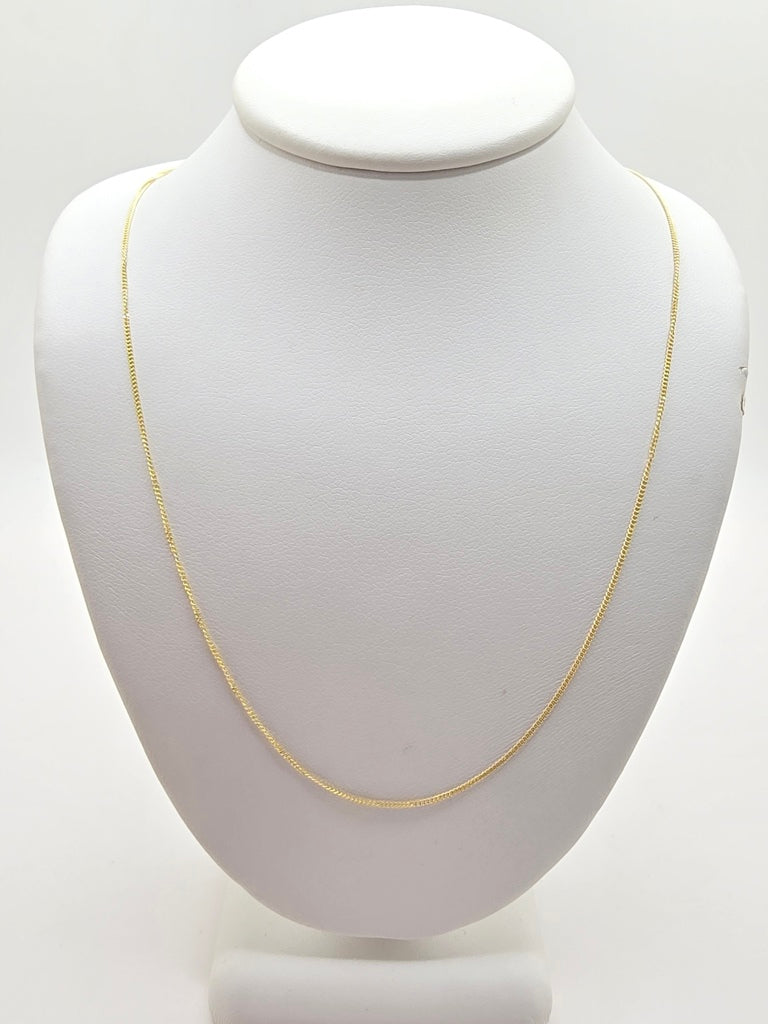 10KT BABY MIAMI CUBAN CHAIN Size 18INCH 0.8MM Weight 0.9GR