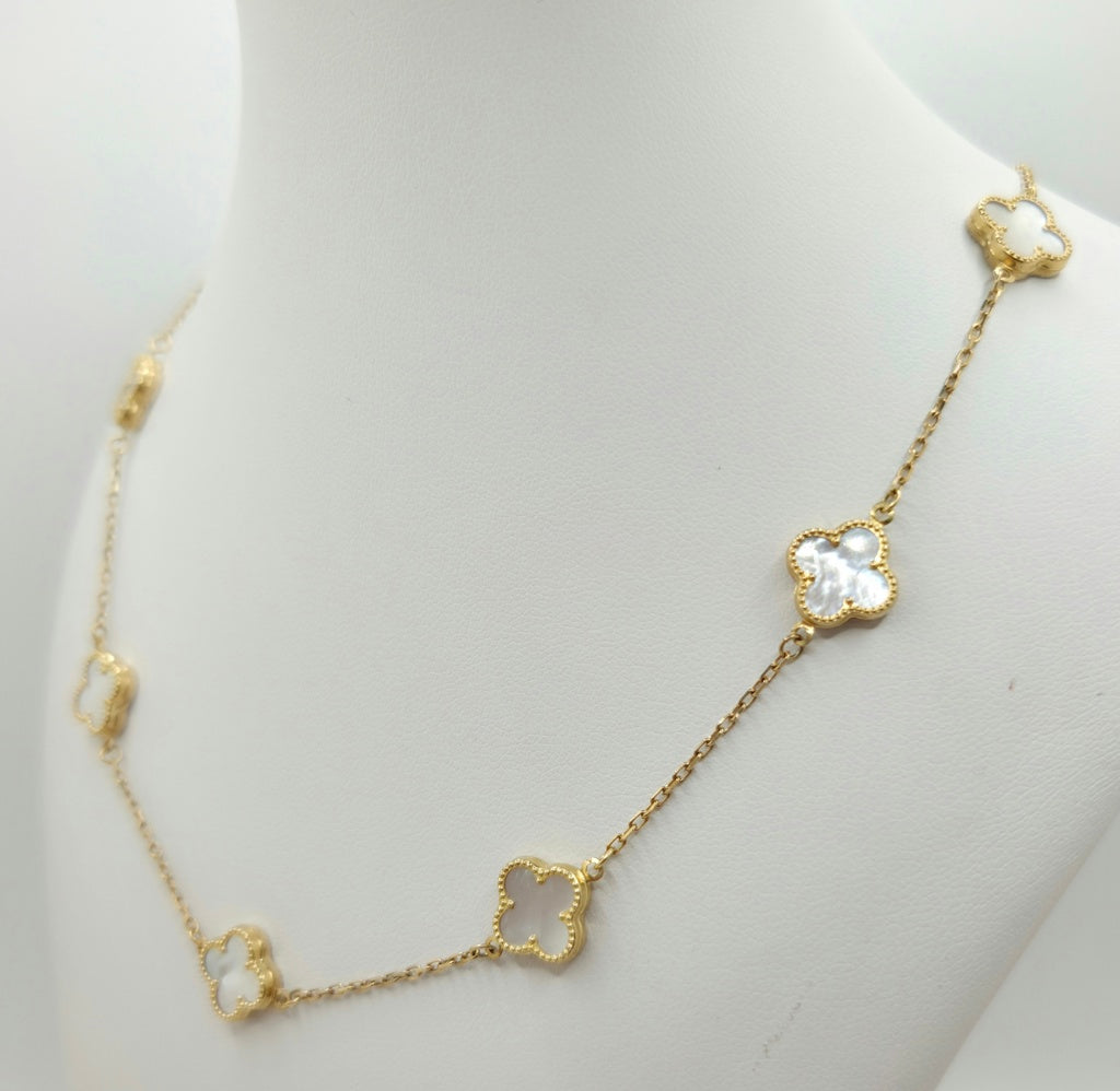 14KT FLOWER CHAIN Size 18INCH Weigth 8.7GR