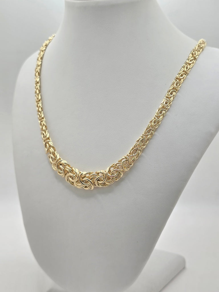 14KT BYZANTINE CHAIN Size 18INCH Weight 12.65GR